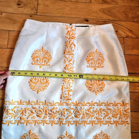 Midnight Velvet Embroidered Pencil Skirt - Picture 3 of 11